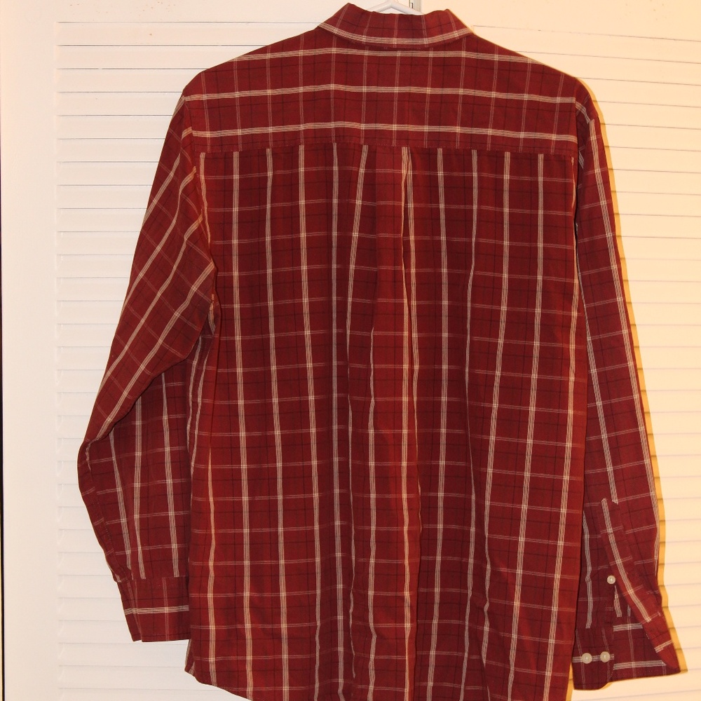 Basic Editions Red and Yellow Checked Button Down - Picture 2 of 2